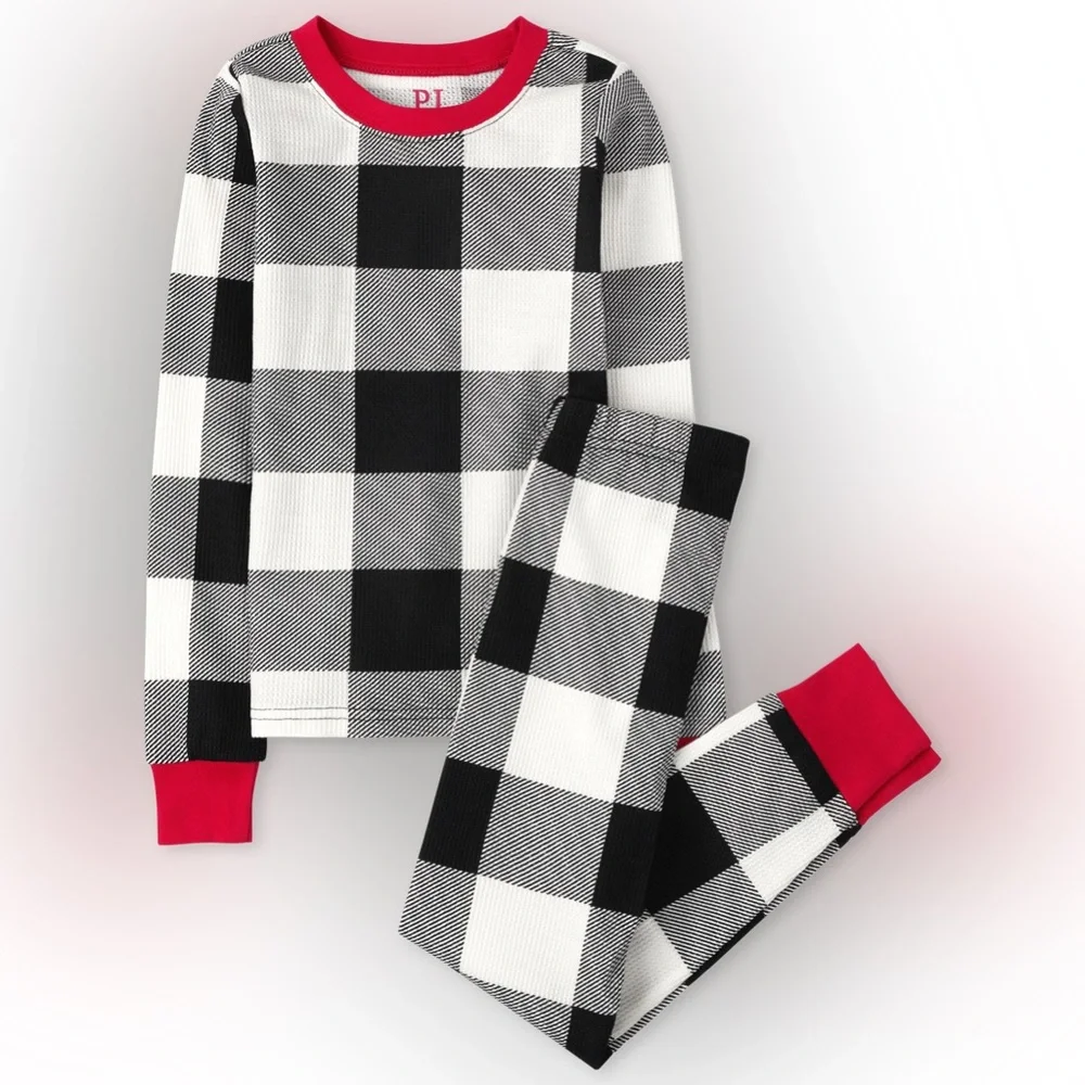 THE CHILDREN’S PLACE unisex kidsThermal Buffalo Plaid Snug Fit Cotton Pajamas